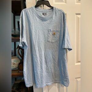 Carhartt loose fit H87 K67 Blue short sleeve Men’s XL tall pocket T shirt